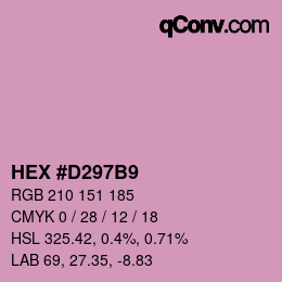 カラーコード: HEX #D297B9 | qconv.com
