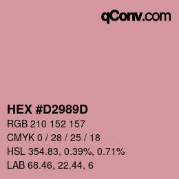 Color code: HEX #D2989D | qconv.com