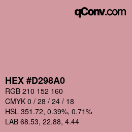 Color code: HEX #D298A0 | qconv.com