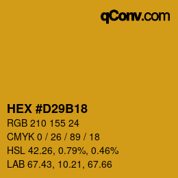 Color code: HEX #D29B18 | qconv.com