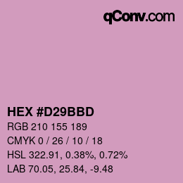 Color code: HEX #D29BBD | qconv.com