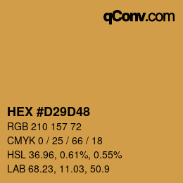Color code: HEX #D29D48 | qconv.com