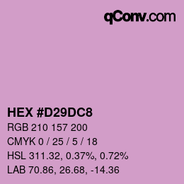 颜色代码: HEX #D29DC8 | qconv.com