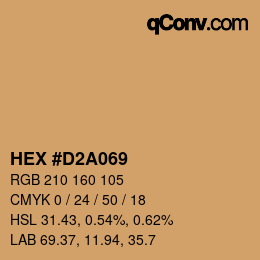 Color code: HEX #D2A069 | qconv.com