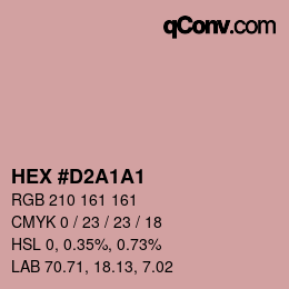 Color code: HEX #D2A1A1 | qconv.com