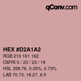 Farbcode: HEX #D2A1A2 | qconv.com