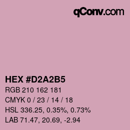 カラーコード: HEX #D2A2B5 | qconv.com
