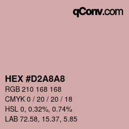 Color code: HEX #D2A8A8 | qconv.com