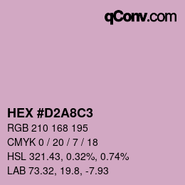 Color code: HEX #D2A8C3 | qconv.com