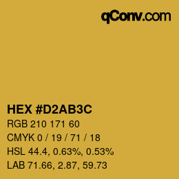 Color code: HEX #D2AB3C | qconv.com