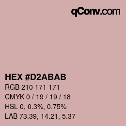 Color code: HEX #D2ABAB | qconv.com