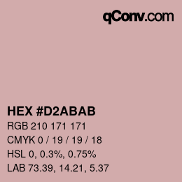 Color code: HEX #D2ABAB | qconv.com