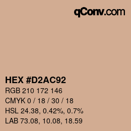 Color code: HEX #D2AC92 | qconv.com