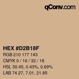 Color code: HEX #D2B18F | qconv.com