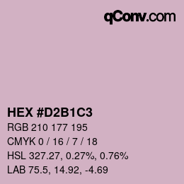 Color code: HEX #D2B1C3 | qconv.com