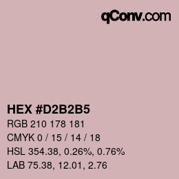 Color code: HEX #D2B2B5 | qconv.com