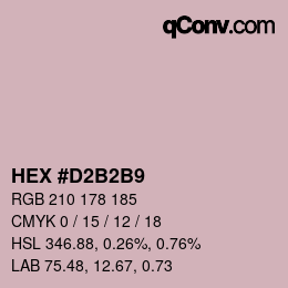 カラーコード: HEX #D2B2B9 | qconv.com