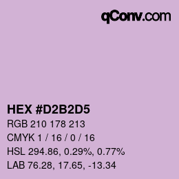 Color code: HEX #D2B2D5 | qconv.com