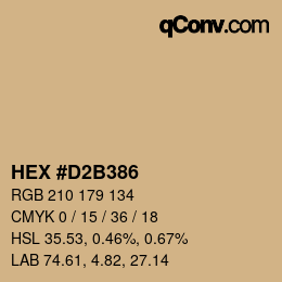 Color code: HEX #D2B386 | qconv.com