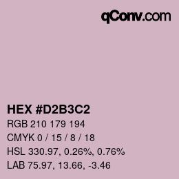 Color code: HEX #D2B3C2 | qconv.com