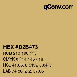 カラーコード: HEX #D2B473 | qconv.com