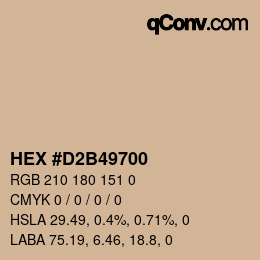 Color code: HEX #D2B49700 | qconv.com
