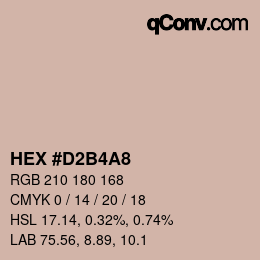 Color code: HEX #D2B4A8 | qconv.com
