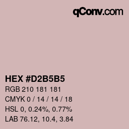 カラーコード: HEX #D2B5B5 | qconv.com