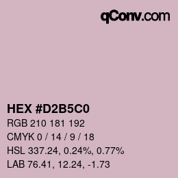 Color code: HEX #D2B5C0 | qconv.com