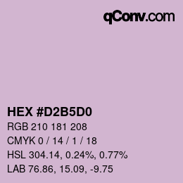 カラーコード: HEX #D2B5D0 | qconv.com