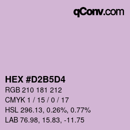 Color code: HEX #D2B5D4 | qconv.com