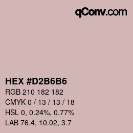 Color code: HEX #D2B6B6 | qconv.com