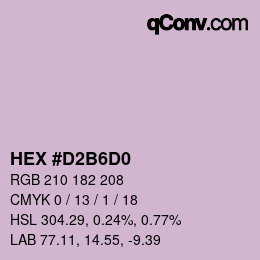 Color code: HEX #D2B6D0 | qconv.com