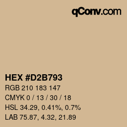 Color code: HEX #D2B793 | qconv.com