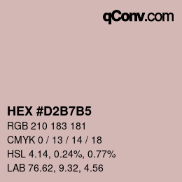 Color code: HEX #D2B7B5 | qconv.com