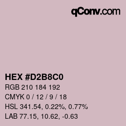 Color code: HEX #D2B8C0 | qconv.com