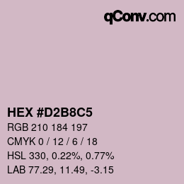 Color code: HEX #D2B8C5 | qconv.com