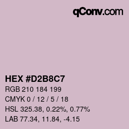 Color code: HEX #D2B8C7 | qconv.com