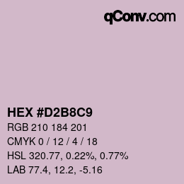 Color code: HEX #D2B8C9 | qconv.com