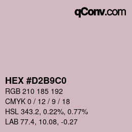 Color code: HEX #D2B9C0 | qconv.com