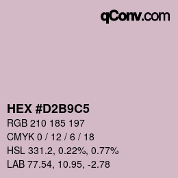 Color code: HEX #D2B9C5 | qconv.com
