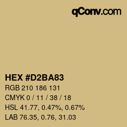 Color code: HEX #D2BA83 | qconv.com