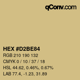 Color code: HEX #D2BE84 | qconv.com