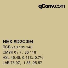 Color code: HEX #D2C394 | qconv.com
