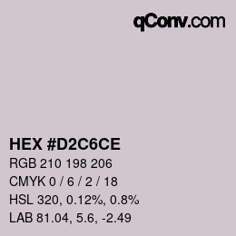 Color code: HEX #D2C6CE | qconv.com
