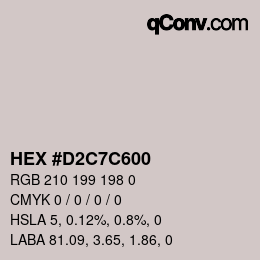 Color code: HEX #D2C7C600 | qconv.com