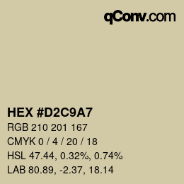 Color code: HEX #D2C9A7 | qconv.com