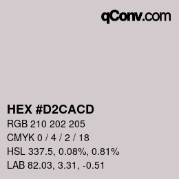 Color code: HEX #D2CACD | qconv.com