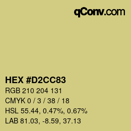 Código de color: HEX #D2CC83 | qconv.com