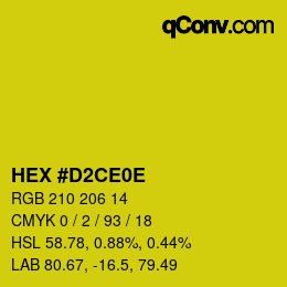 Color code: HEX #D2CE0E | qconv.com